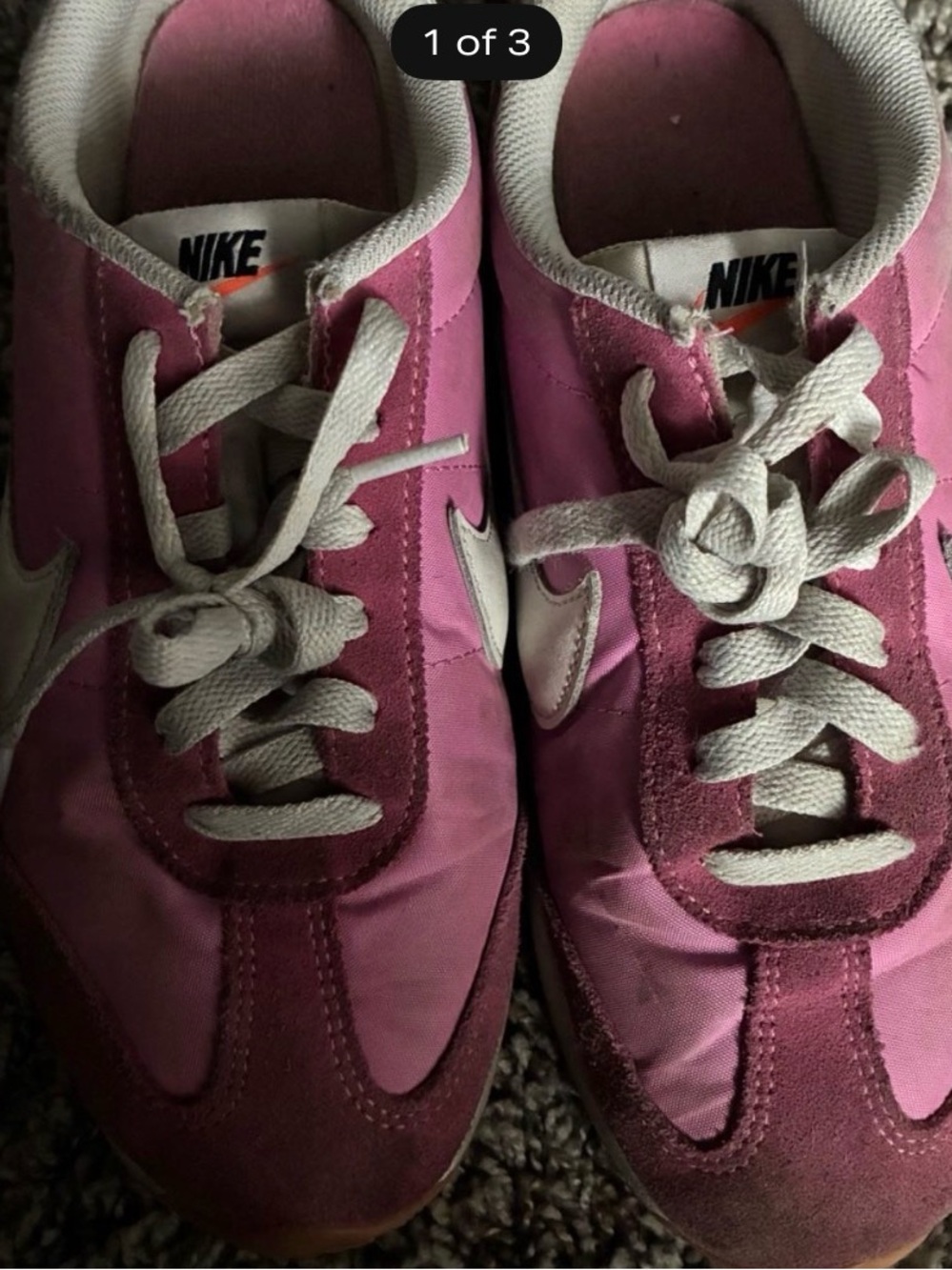 Nike Women’s Pink and White Low-Top Sneakers